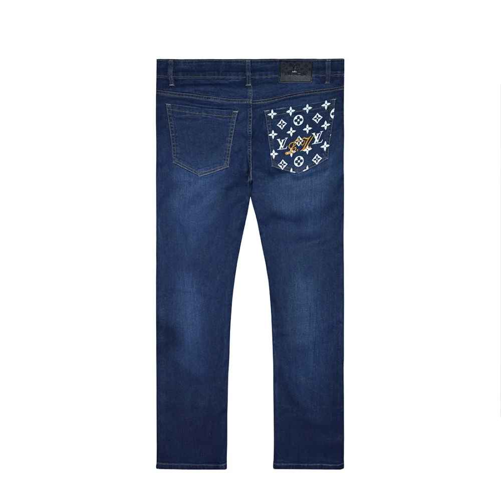 Louis Vuitton Dark Blue Premium Quality Denim Jeans-5