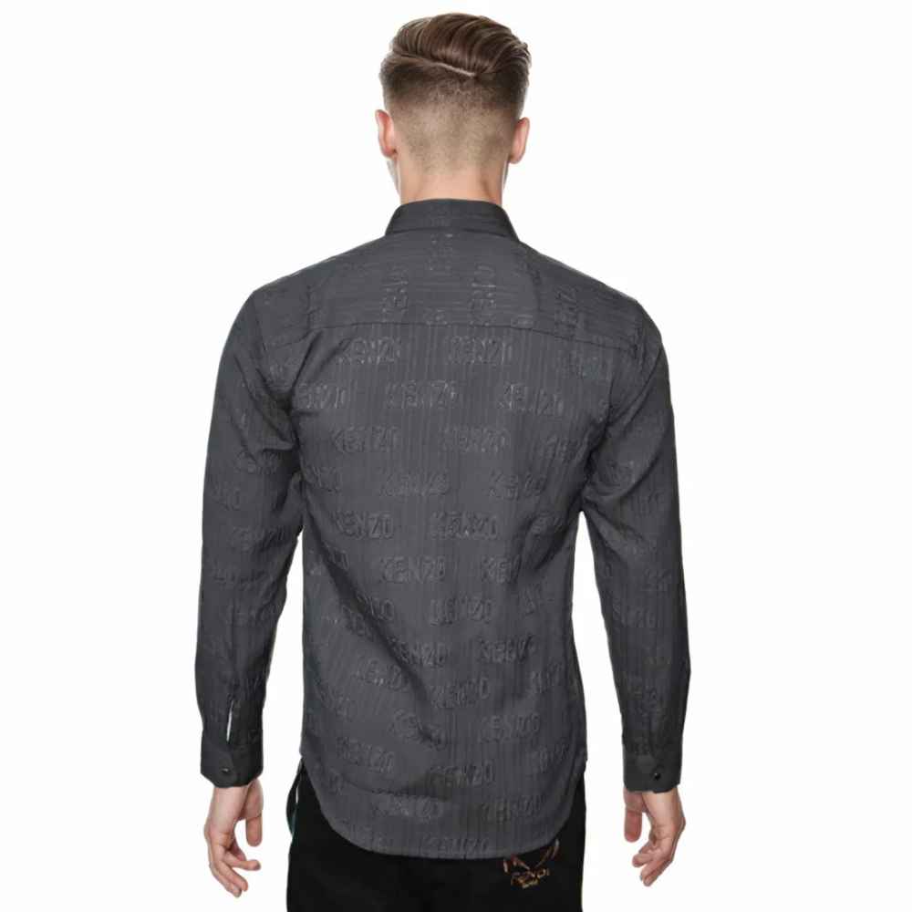 Kenzo Grey Premium Quality Designer Shirt-thumb-1