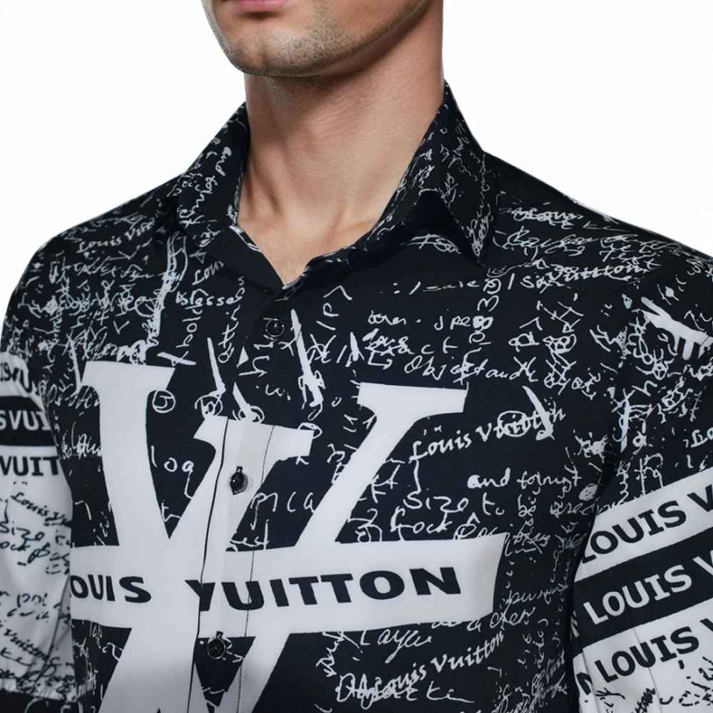 Louis Vuitton Black Premium Quality Button Shirt-2