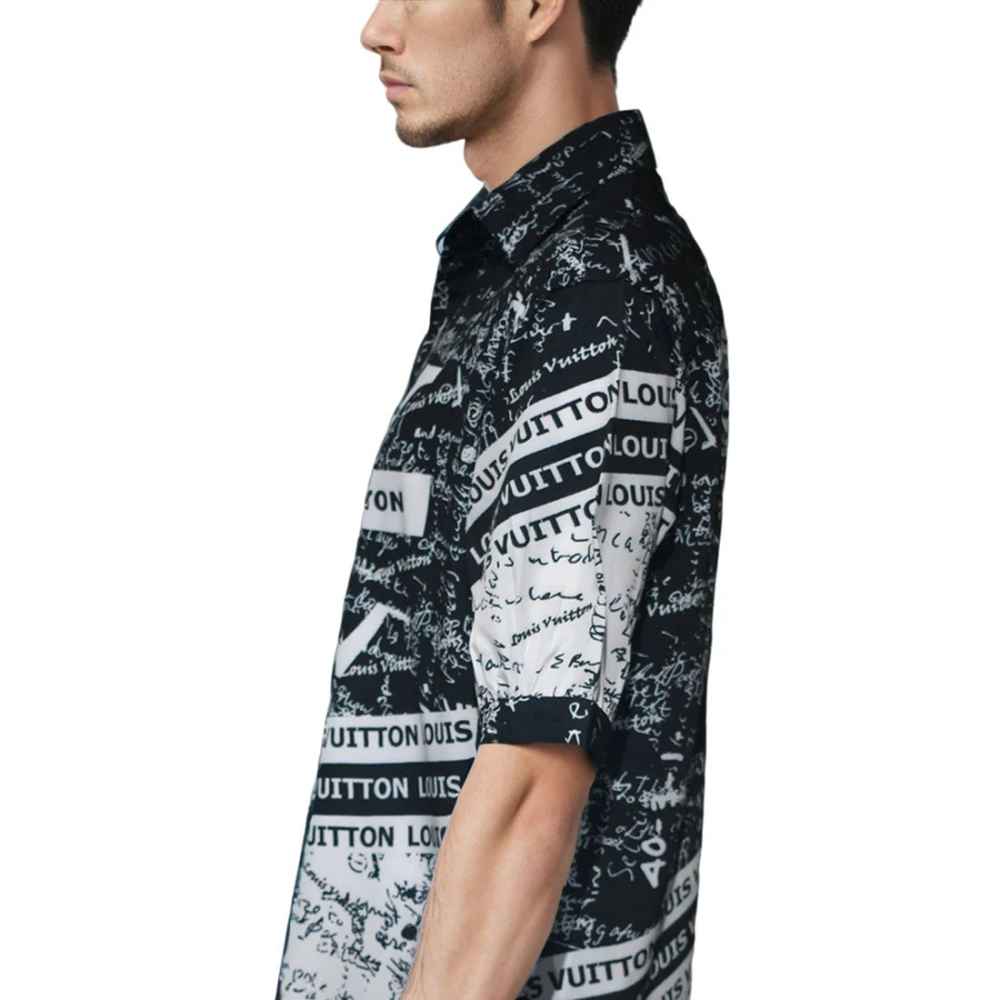 Louis Vuitton Black Premium Quality Button Shirt-3