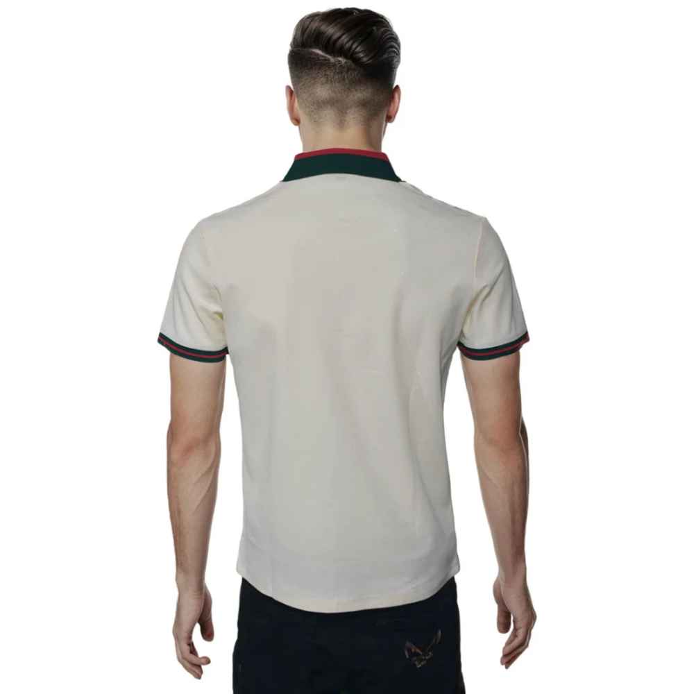 Gucci Embroidered logo Cream Premium T-shirt-1