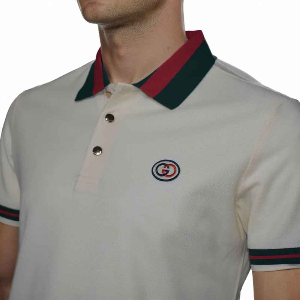 Gucci Embroidered logo Cream Premium T-shirt-2