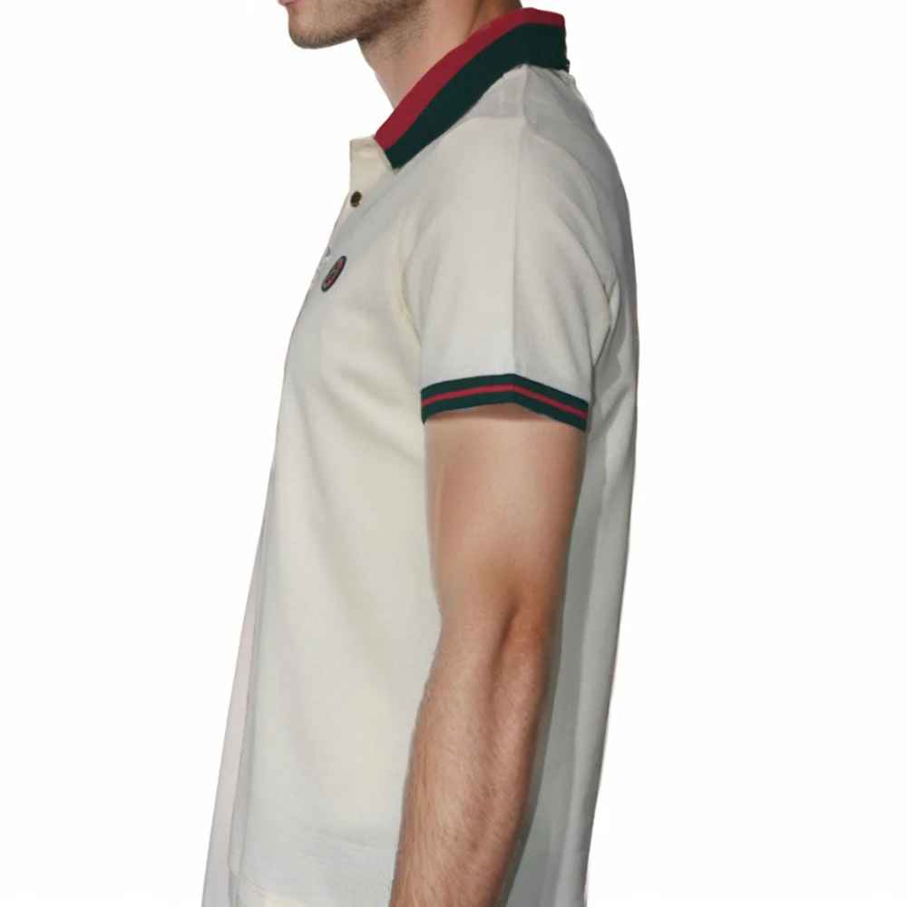 Gucci Embroidered logo Cream Premium T-shirt-3