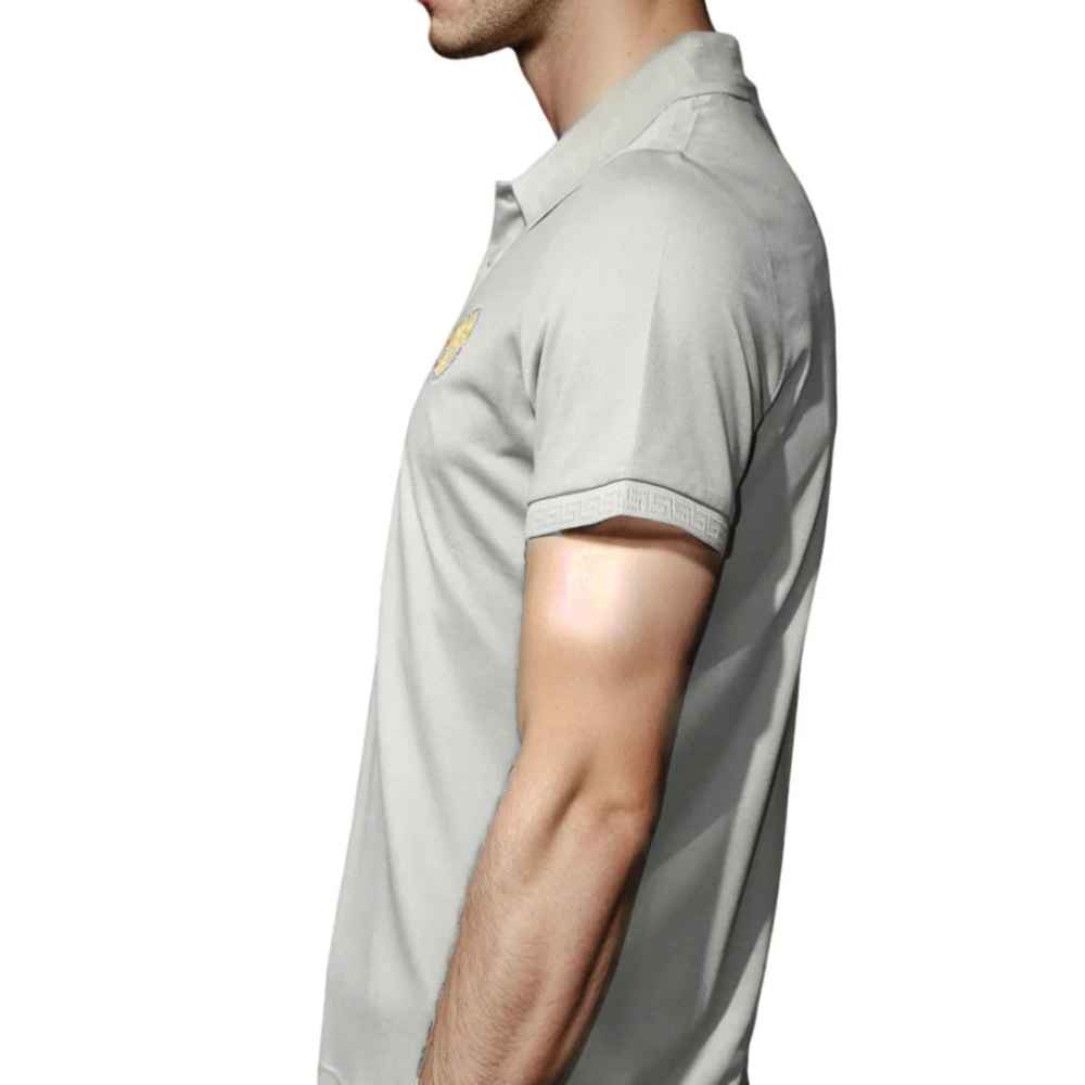 Versace Grey Premium Quality Polo T-shirt-3