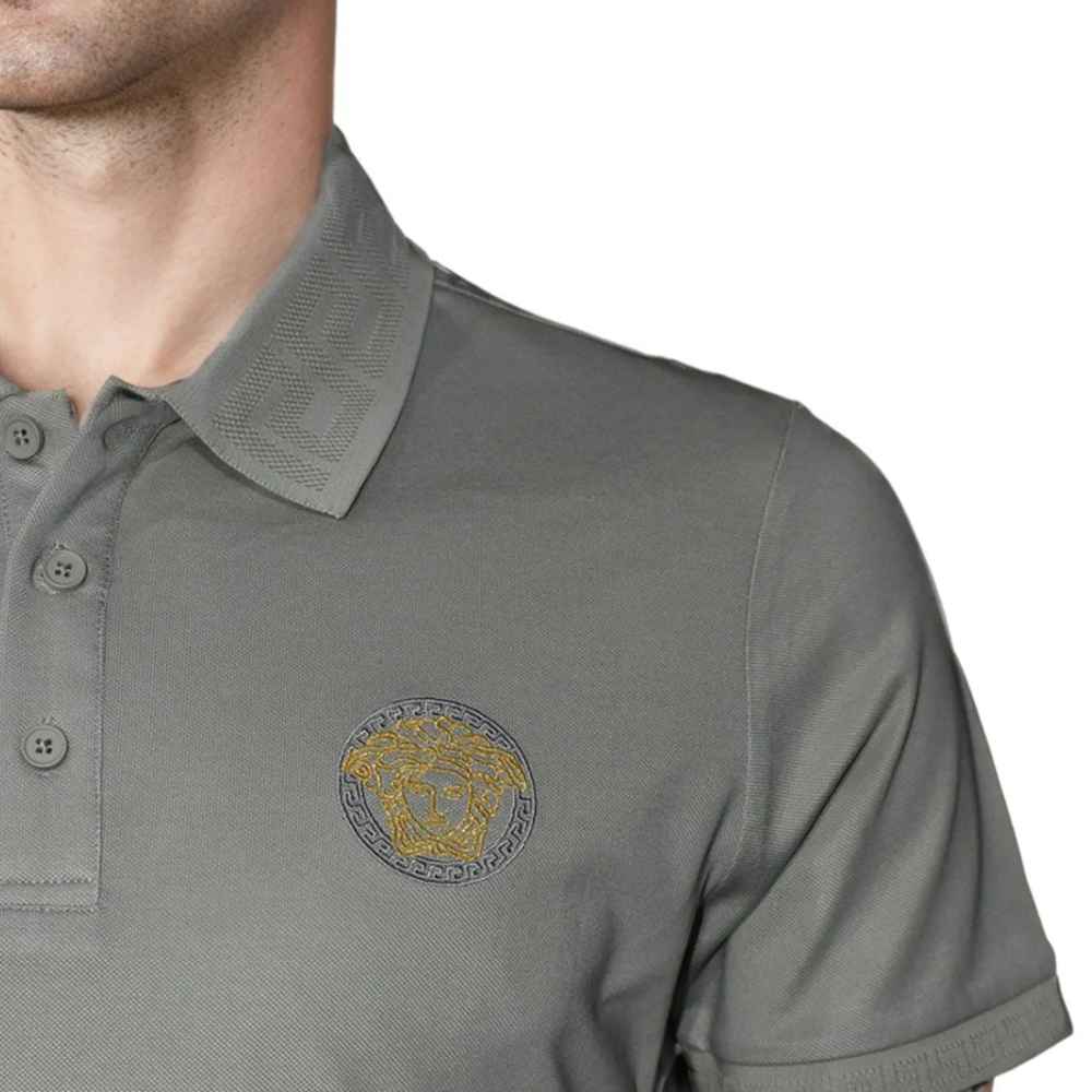 Versace Grey Premium Quality Polo T-shirt-4