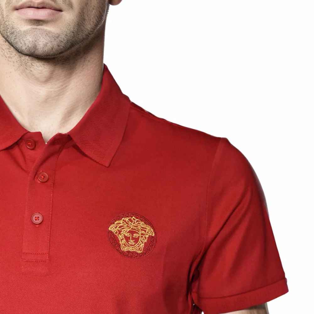 Versace Red Premium Quality Polo T-Shirt-thumb-4