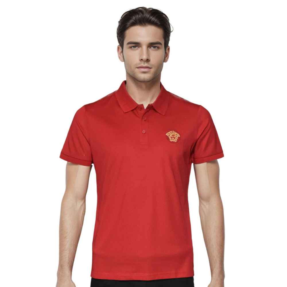 Versace Red Premium Quality Polo T-Shirt-thumb-0