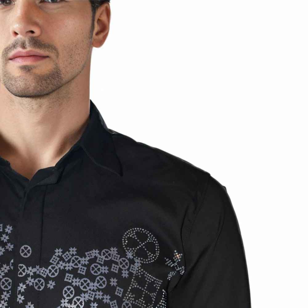 Louis Vuitton Black Premium Quality Designer Men's Shirt-4