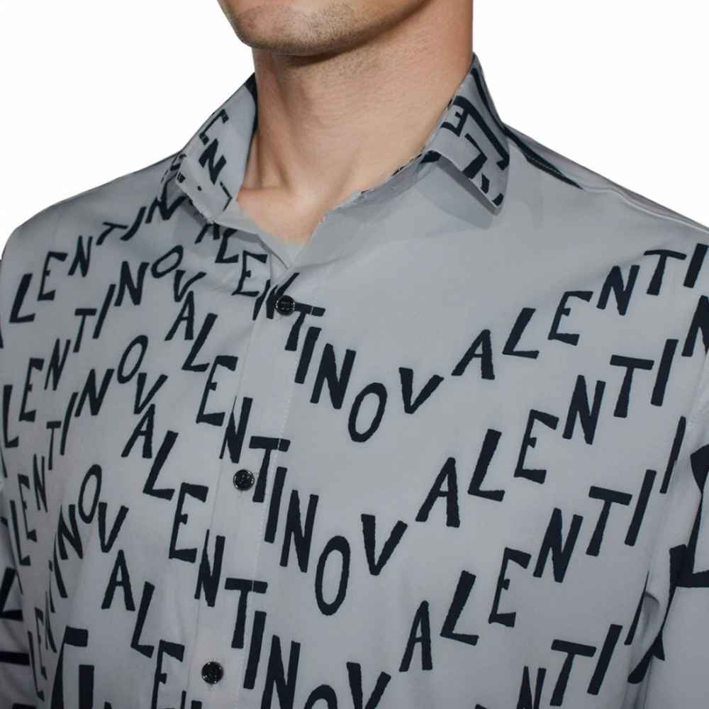 Valentino Printed White Premium Quality Shirt-2