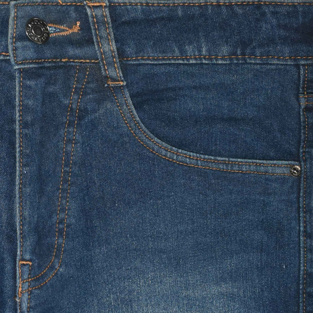 Dolce & Gabbana Blue Embossed Pocket Logo Jeans-1