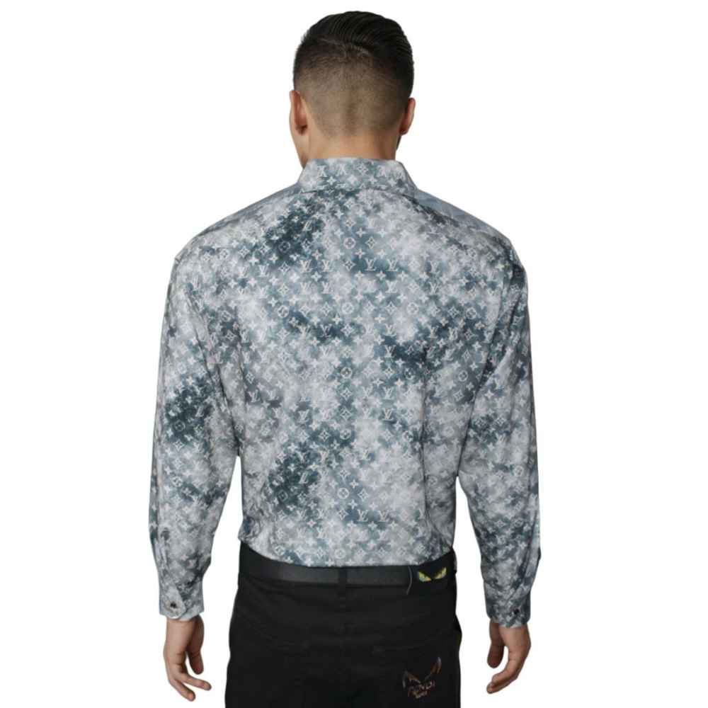 Louis Vuitton Green Premium Quality Designer Shirt-1