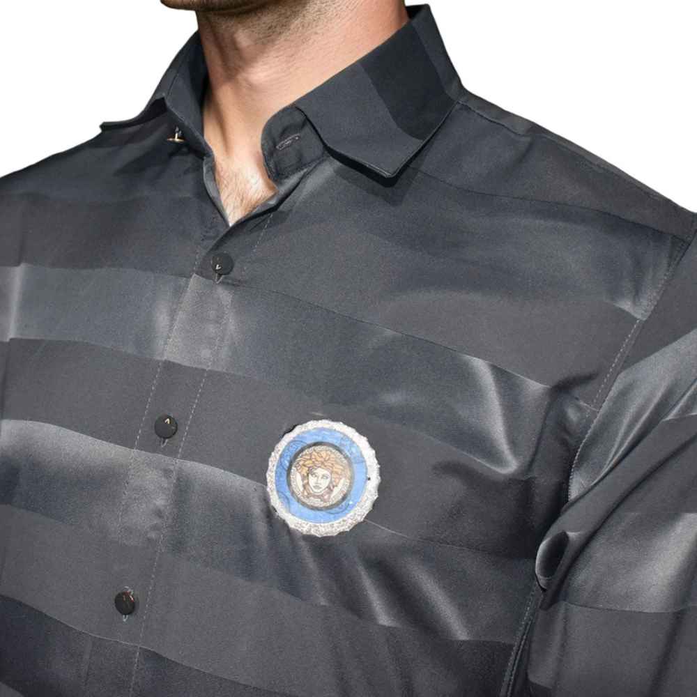 Versace Grey Premium Quality Designer Shirt-2