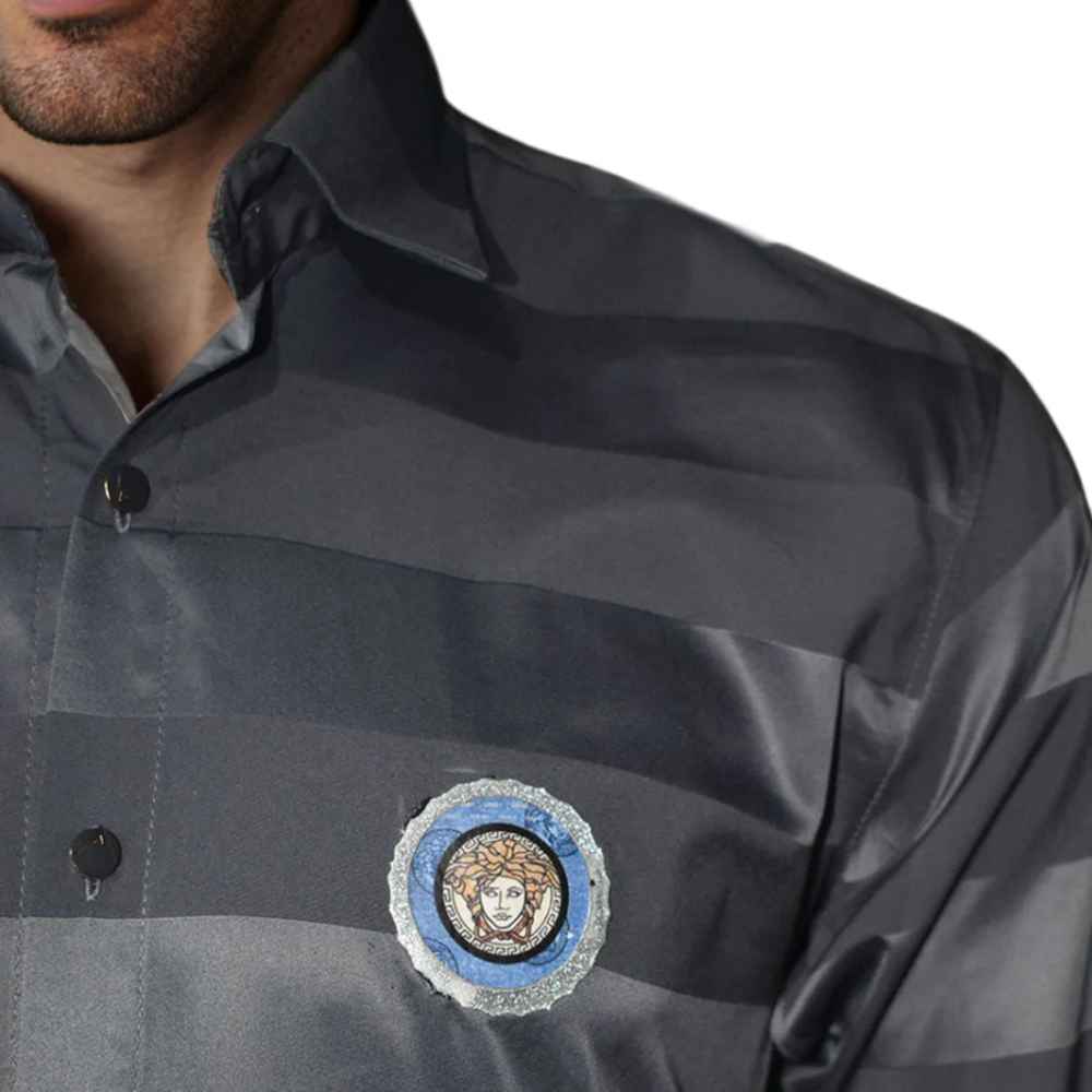 Versace Grey Premium Quality Designer Shirt-4