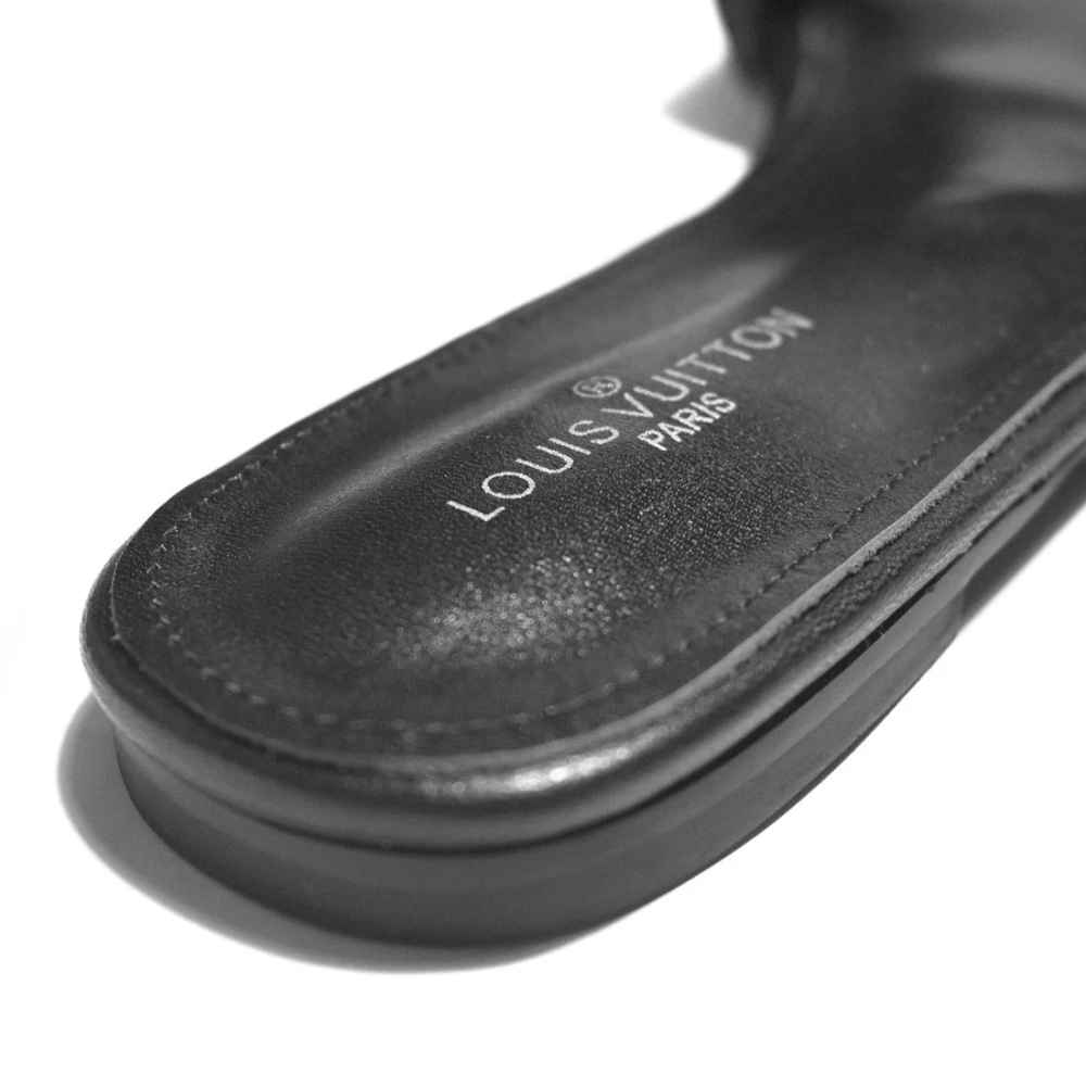 Louis Vuitton Black Premium Women's Flat Sandals-thumb-4