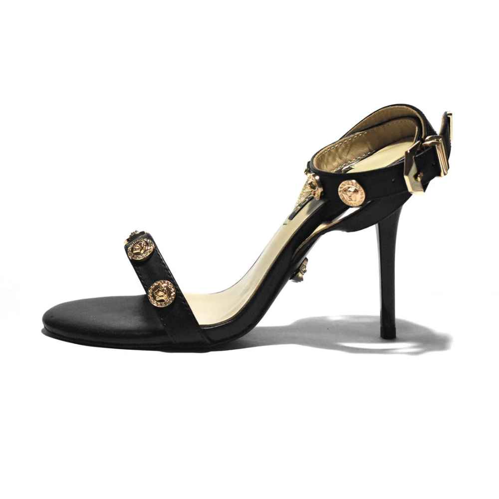 Versace Black Premium Quality Heels Sandals-1