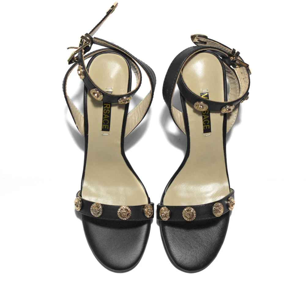 Versace Black Premium Quality Heels Sandals-5