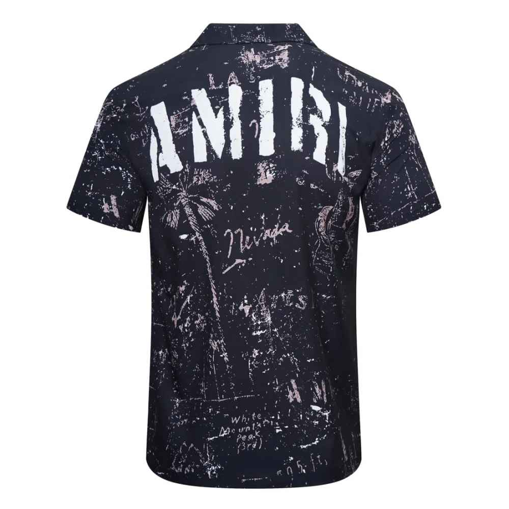 Amiri Black Premium Quality Half Sleeve Shirt-1