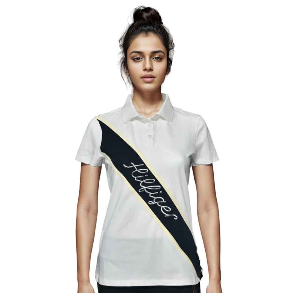 Tommy Hilfiger White Premium Quality Women T-shirt-thumb-0