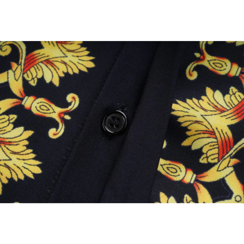 Versace Black & Gold Barocco Shirt-thumb-1