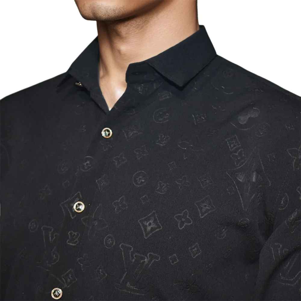 Louis Vuitton Black Premium Quality Men's Shirt-2