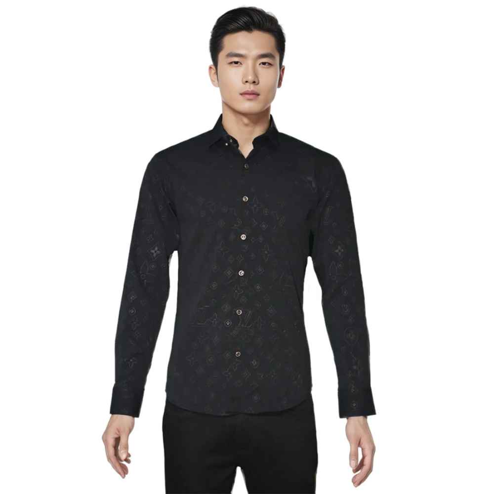 Louis Vuitton Black Premium Quality Men's Shirt-5