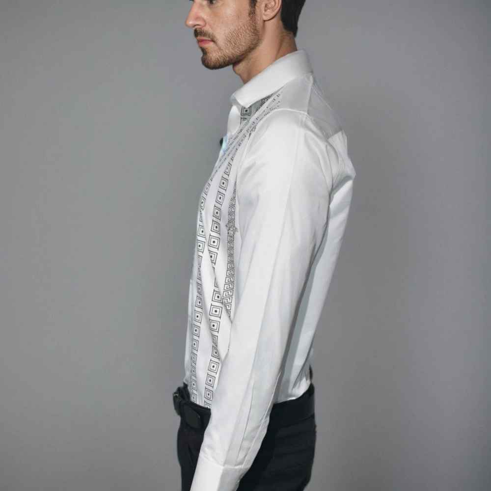 Versace White Logo Printed Premium Quality Shirt-3