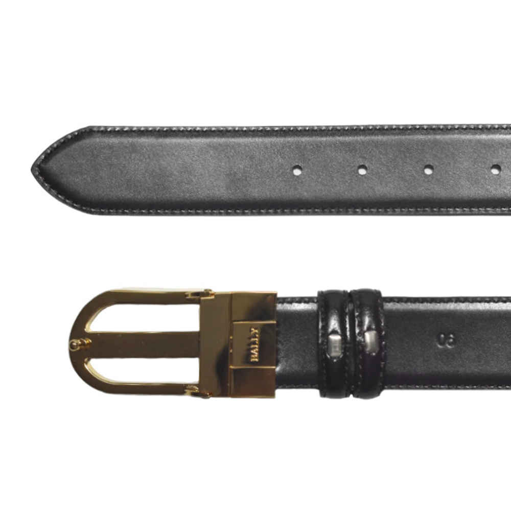 Bally Black Premium Quality Belt-thumb-4