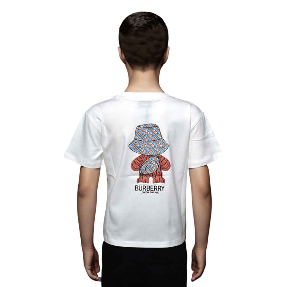 Burberry Teddy Print White Premium Kids T-shirt-thumb-1