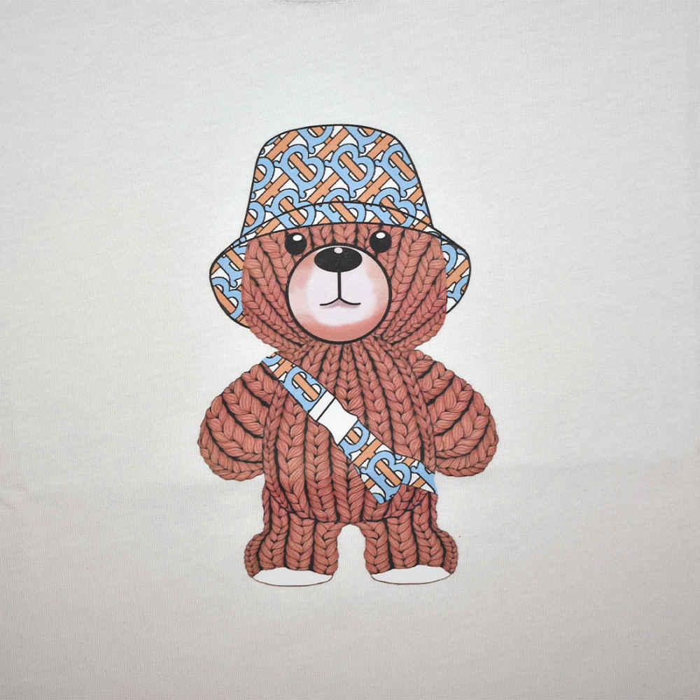 Burberry Teddy Print White Premium Kids T-shirt-thumb-3