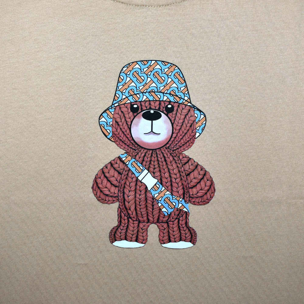 Burberry Teddy Print Brown Premium Kids T-shirt-thumb-3