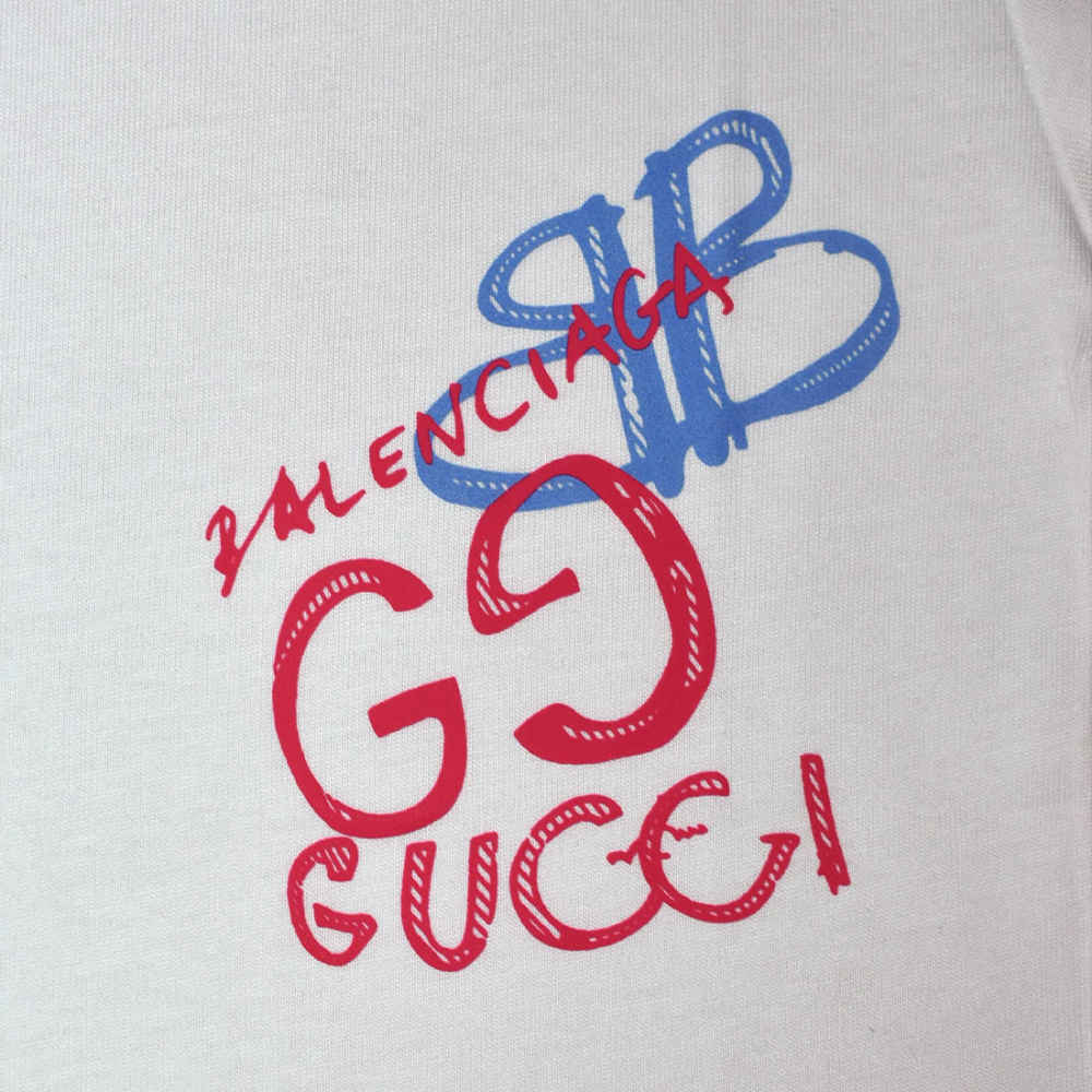 Gucci White Premium Quality Kid's T-shirt-3