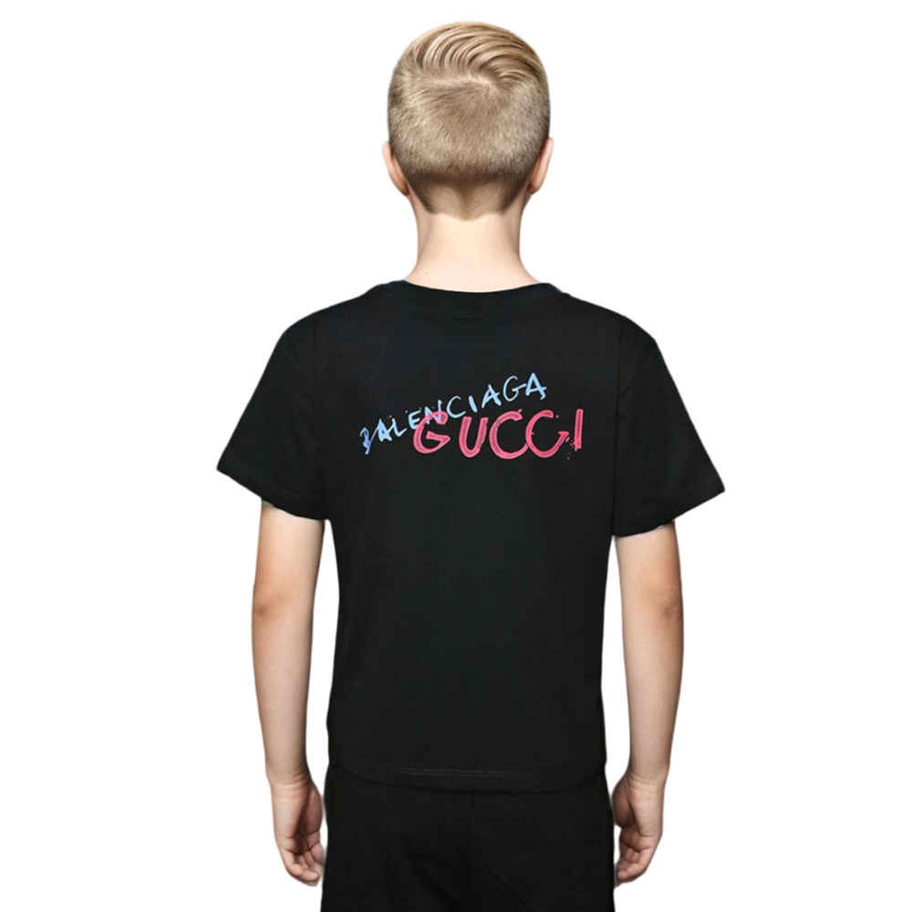 Gucci Black Premium Quality Kid's T-shirt-1