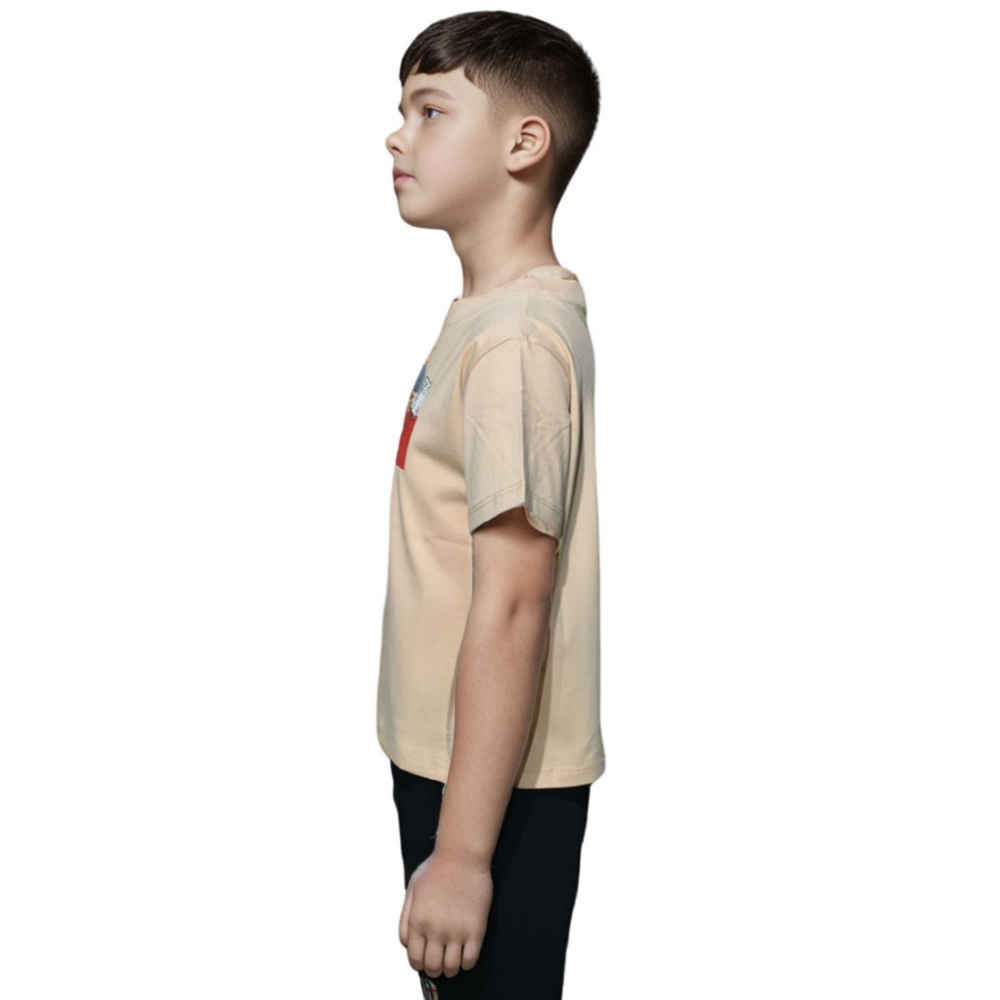 Gucci Baby Seal Print Brown Premium Kids T-shirt-2