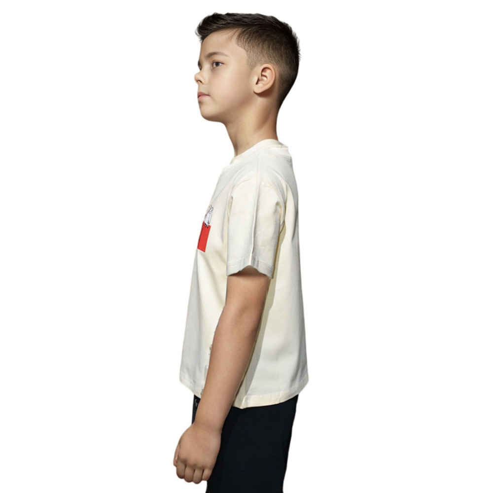 Gucci Baby Cream Premium Seal Print Kids T-shirt-2