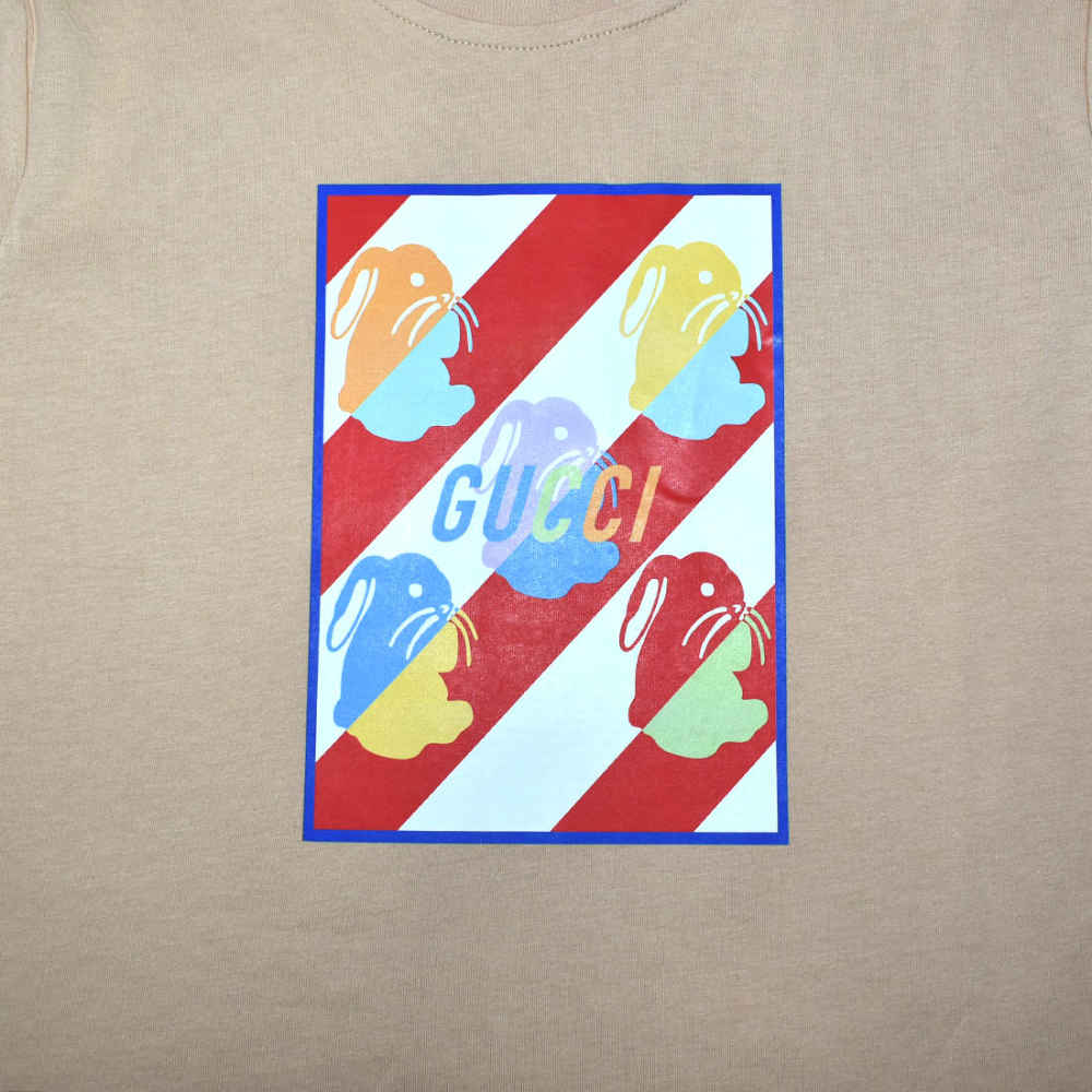 Gucci Brown Premium Quality Kids T-shirt-3