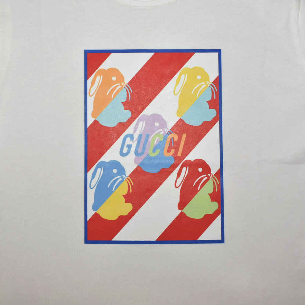 Gucci White Premium Quality Kids T-shirt-3