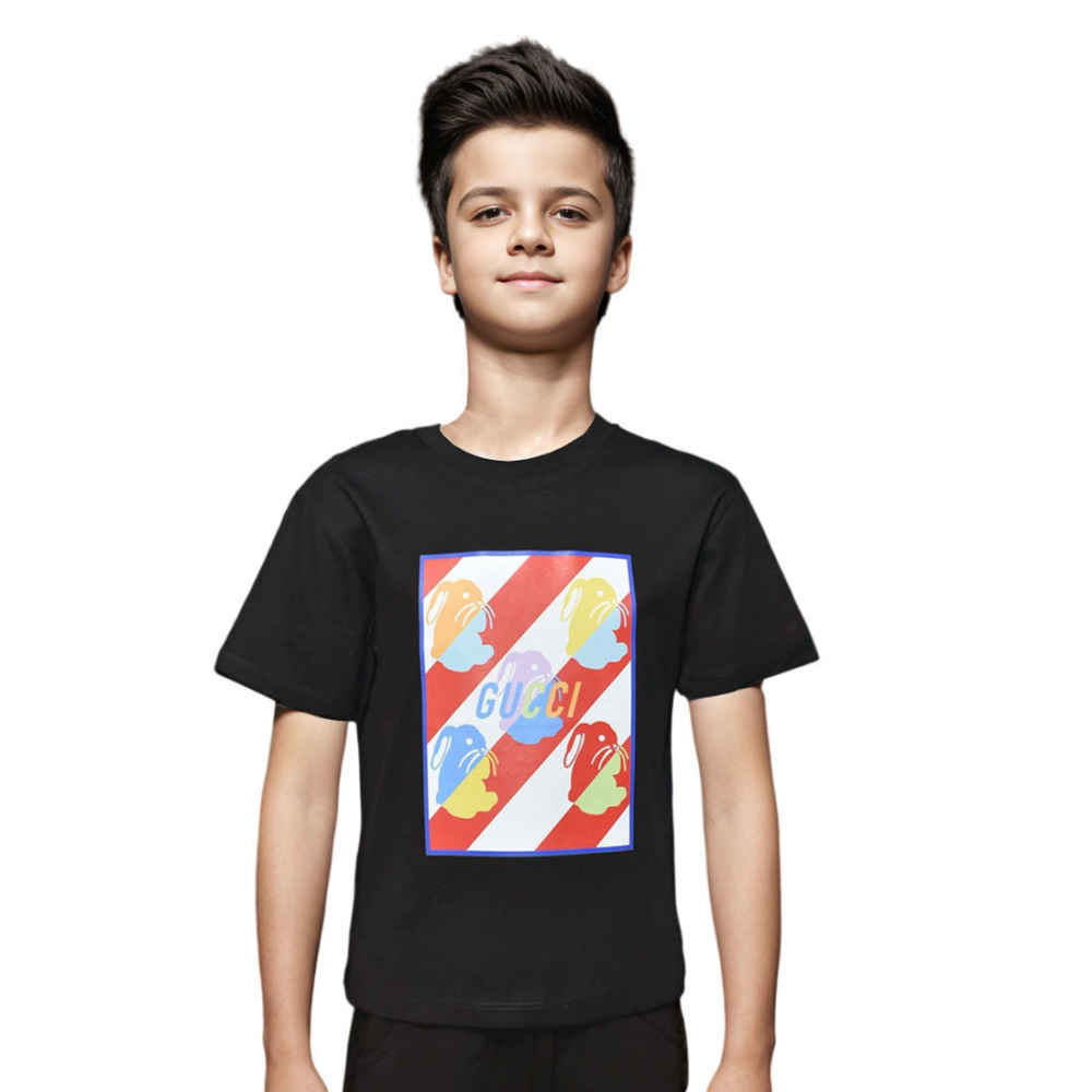 Gucci Black Premium Quality Kids T-shirt-thumb-0