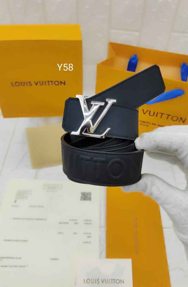 Louis Vuitton Black Premium Quality Belt-thumb-3
