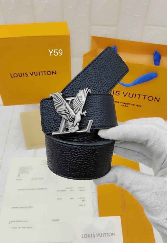 Louis Vuitton Black Premium Quality Belt-thumb-3