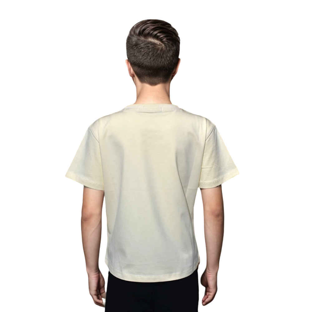 Louis Vuitton Cream Premium Teddy Print Kids T-shirt-thumb-1