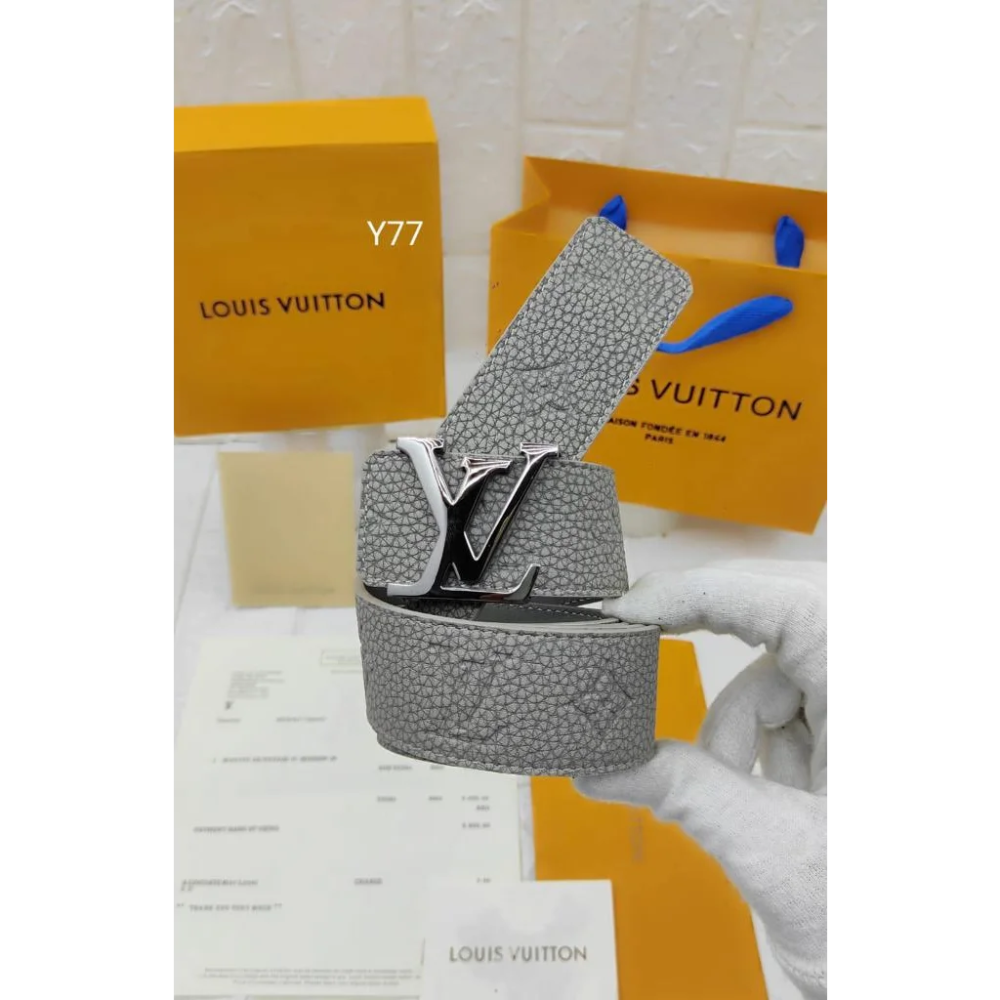 Louis Vuitton Grey Premium Quality Belt-thumb-3