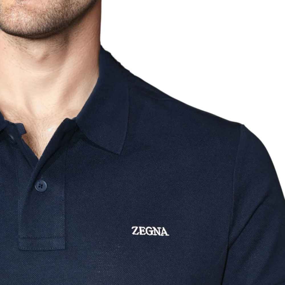 Zegna Navy Blue Premium Quality T-shirt-thumb-4