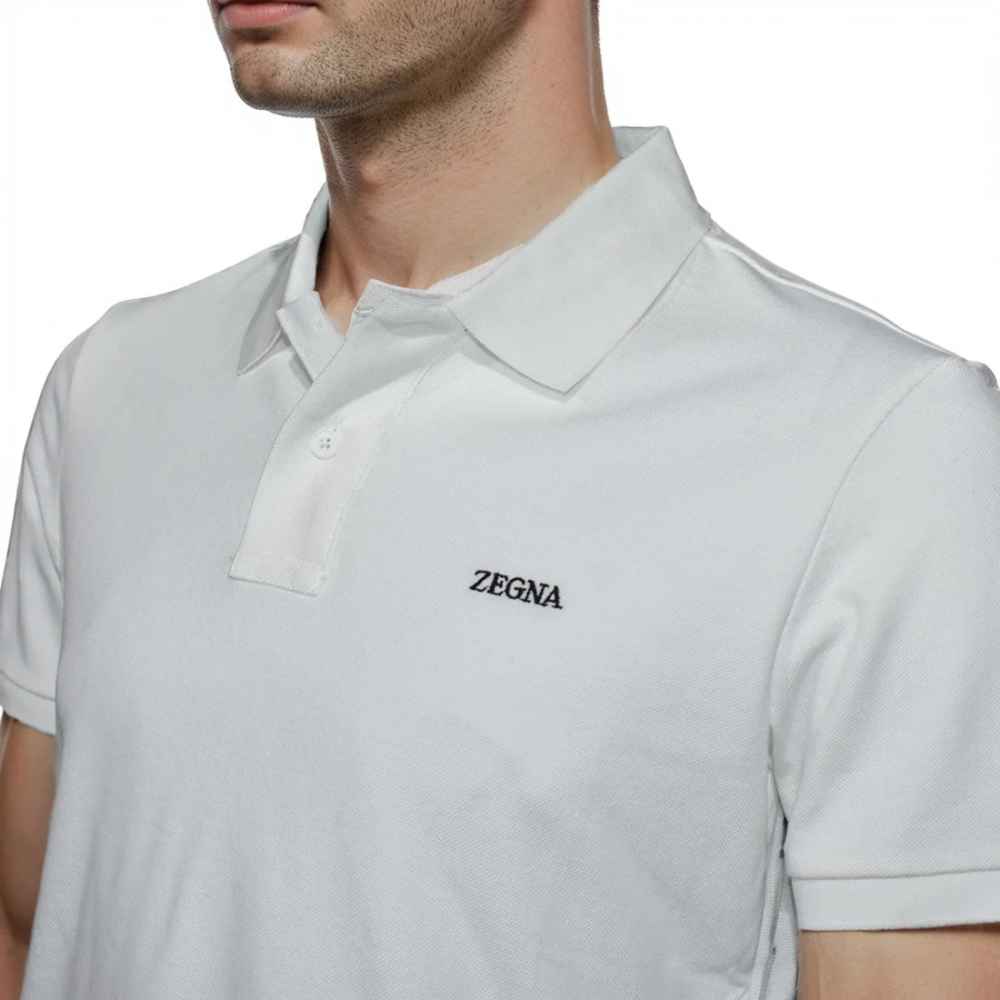 Zegna White Premium Quality Short Sleeve T-shirt-2