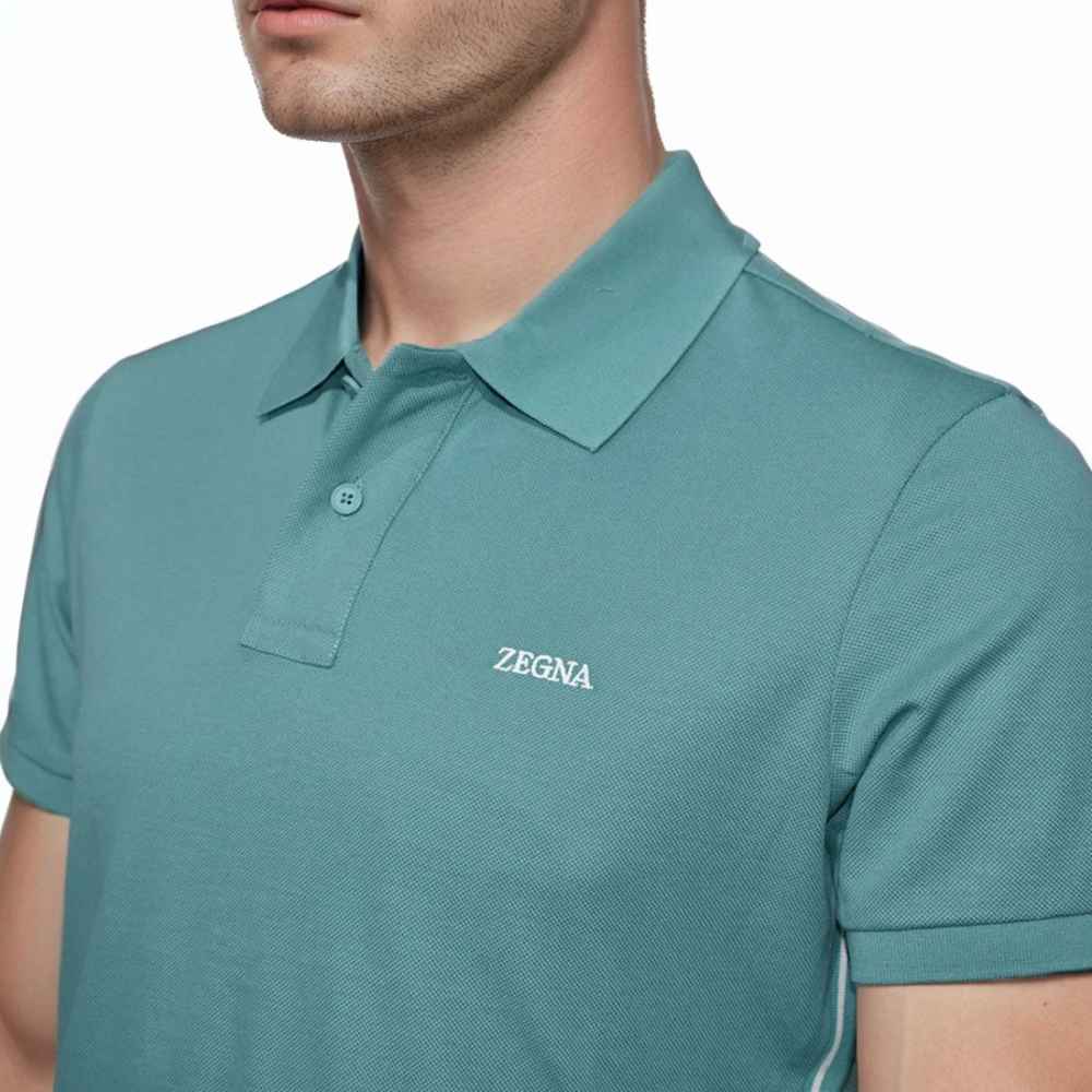 Zegna Light Blue Premium Quality Short Sleeve T-shirt-2