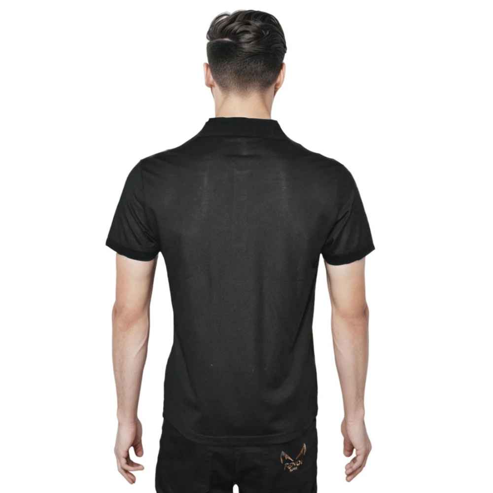 Versace Black Premium Quality Polo T-shirt-1