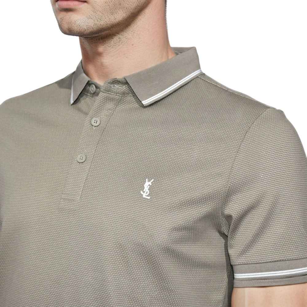 Saint Laurent Brown Premium Quality T-shirt-2