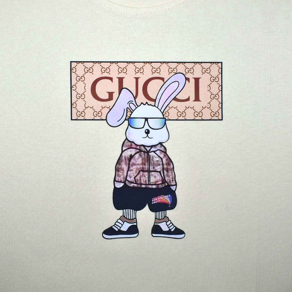 Gucci Cream Premium Quality Kid's T-shirt-3