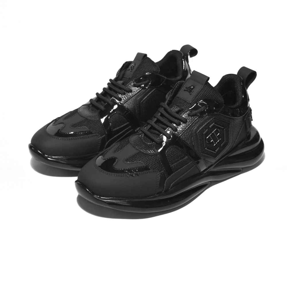 Philipp Plein Black Premium Quality Sneakers-thumb-2
