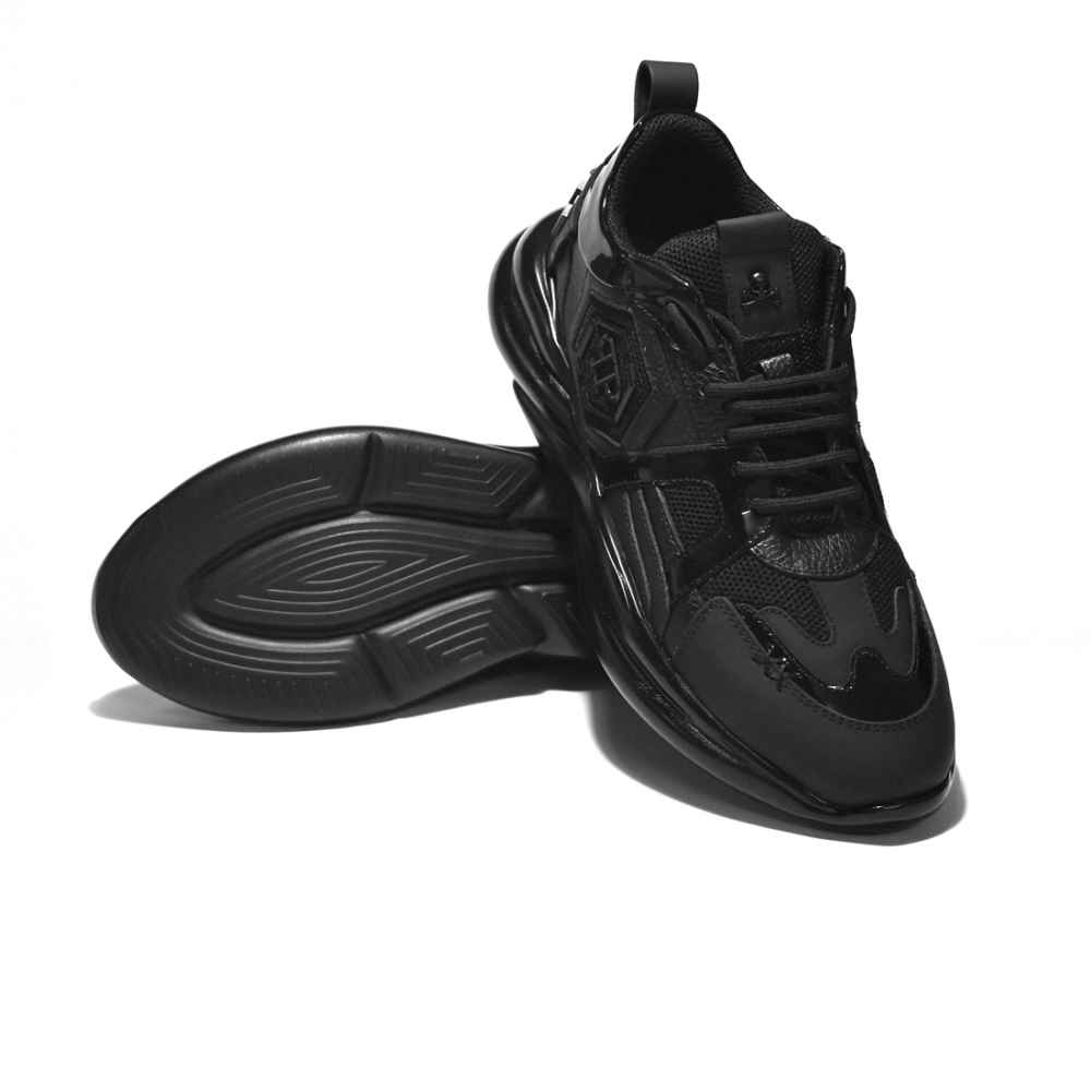 Philipp Plein Black Premium Quality Sneakers-thumb-5