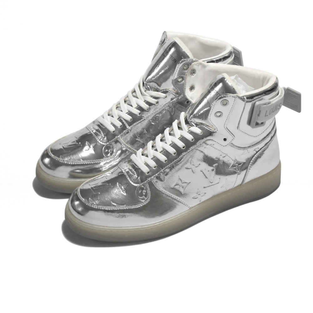 Louis Vuitton Silver Premium Quality Sneakers-thumb-2